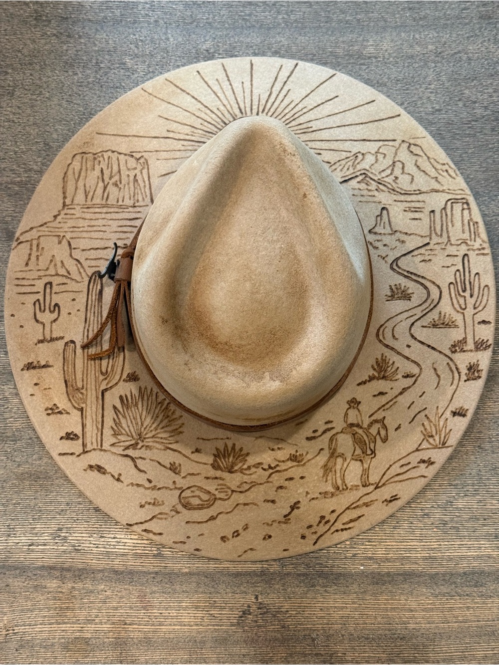Charlie 1 Horse Hat- Custom Hand-Burned Design